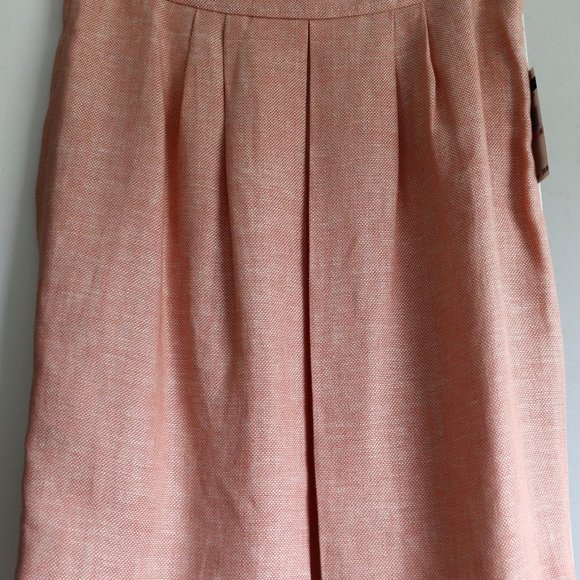 Tommy Hilfiger Skirt 10 Linen Orange A Line New - Picture 5 of 6